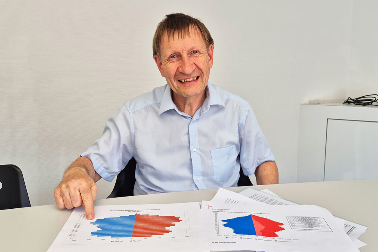 Zukunft planen: Synodalrat Werner Berger analysiert die Bevölkerungsentwicklung. | Foto: Daniel Gerber