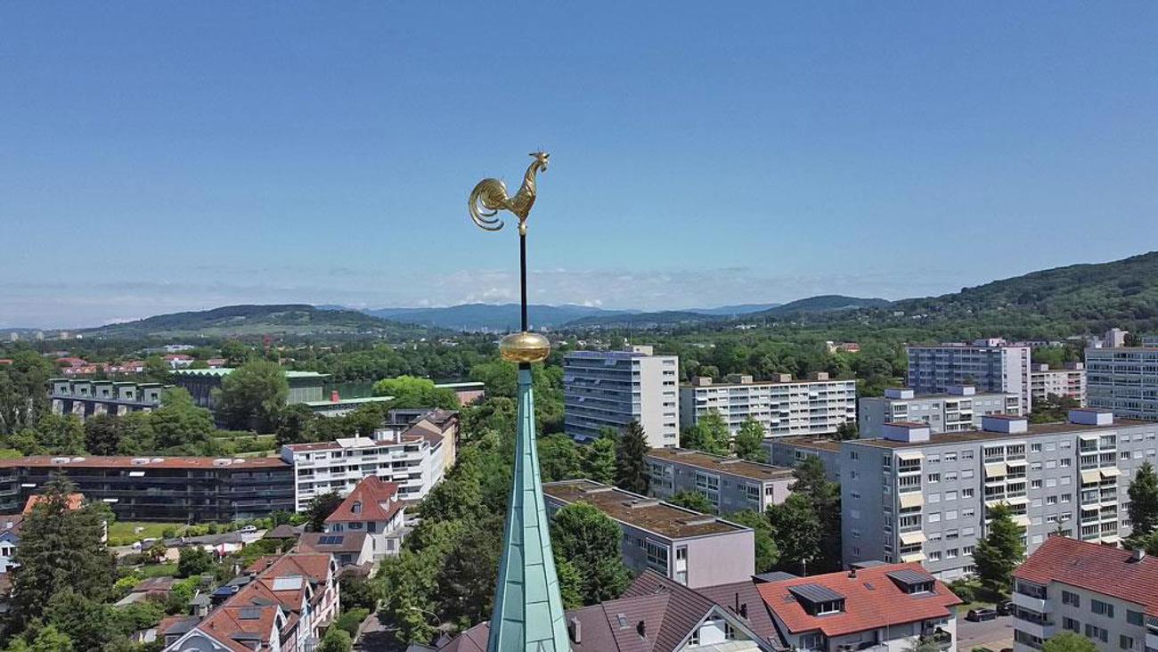2023 Bl Birsfelden Kirche Wetterhahn