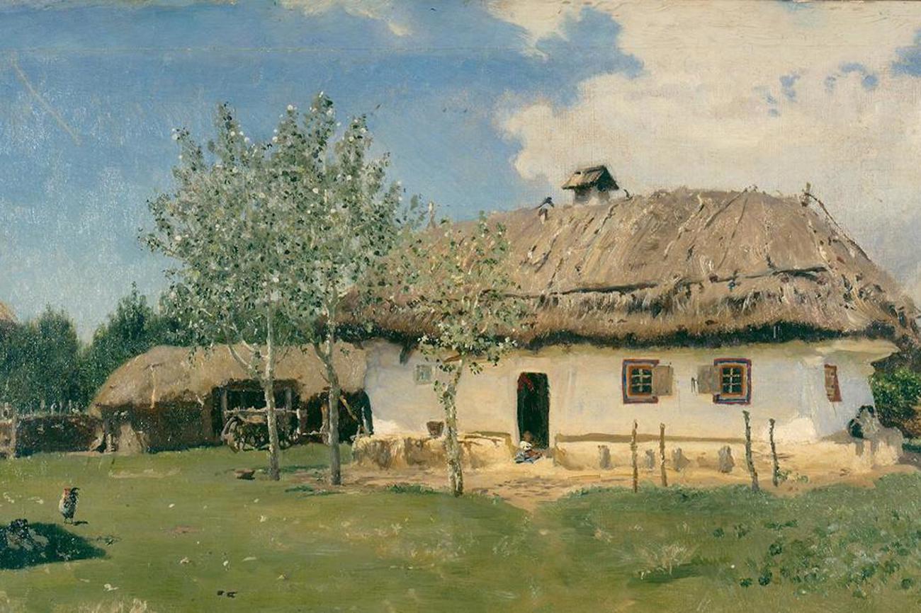 Ilja Repin: Ukrainisches Bauernhaus 1880, Gemäldegalerie Kiew (derzeit in Basel zu sehen)