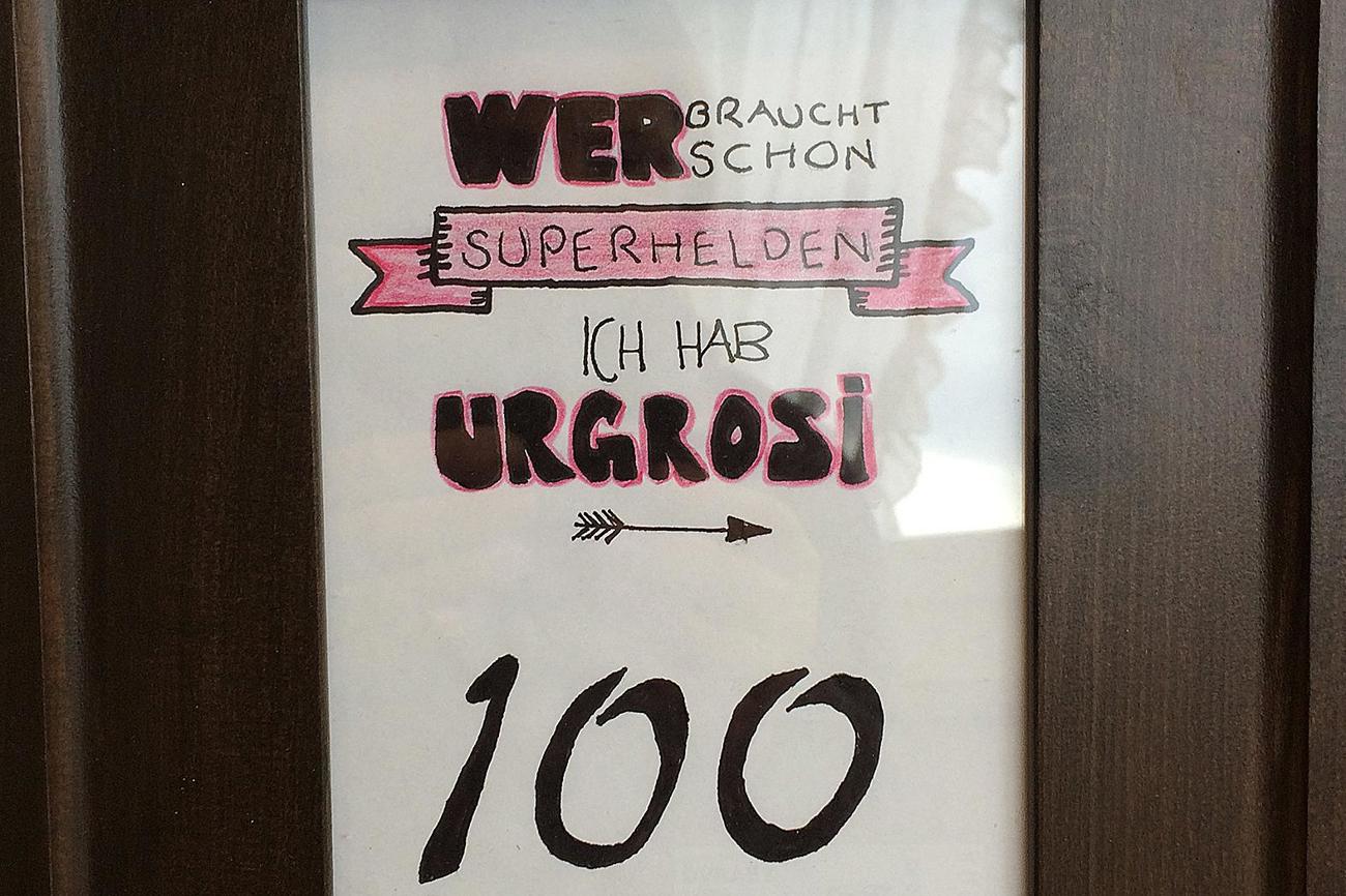Allerliebst: Urkunde der Urenkelin.
Bild Dagmar Doll