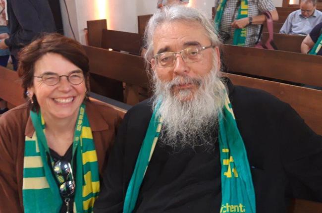 Christina Aus der Au und Pater Miron. Christina Aus der Au und Pater Miron.